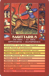 Sagittarius Wallet Card