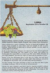 Libra Astro Profile Postcard