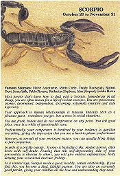Scorpio Astro Profile Postcard