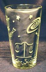 Libra scale pint glass