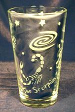 Scorpio scorpion pint glass
