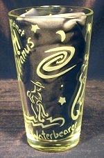 Aquarius waterbearer pint glass