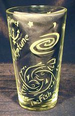 Pisces Fish pint glass