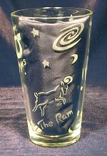 Aries pint glass ram