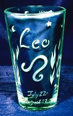 Leo Pint Glass