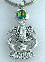 Scorpio Pewter Keychain